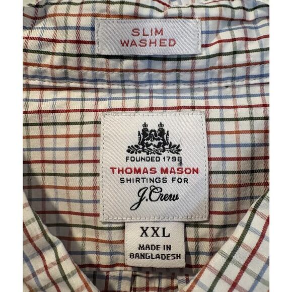 Thomas Mason For J Crew Checkered Dress Shirt Mens‎ XXL (1822) - Picture 3 of 3